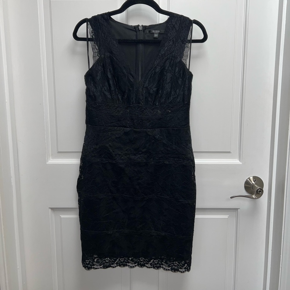 Guess Black Lace Dress NWOT